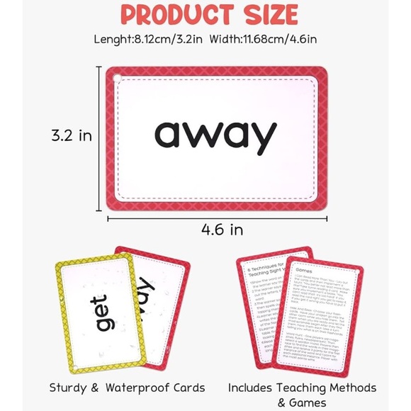 Sight Words Flash Cards - Multicolor Learning Set - Picture 4 of 10